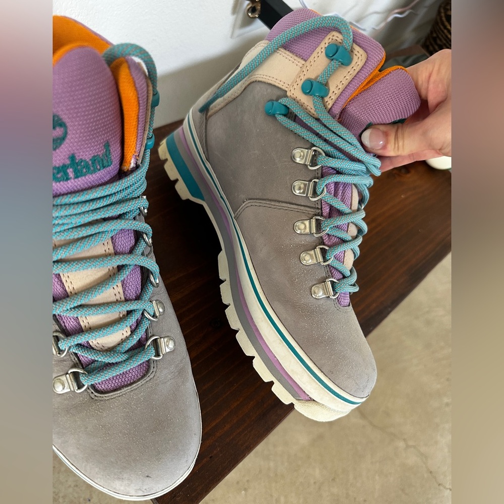 Timberland Women's Euro Hiker Waterproof Boots Grey Nubuk US 8 - Picture 3 of 5
